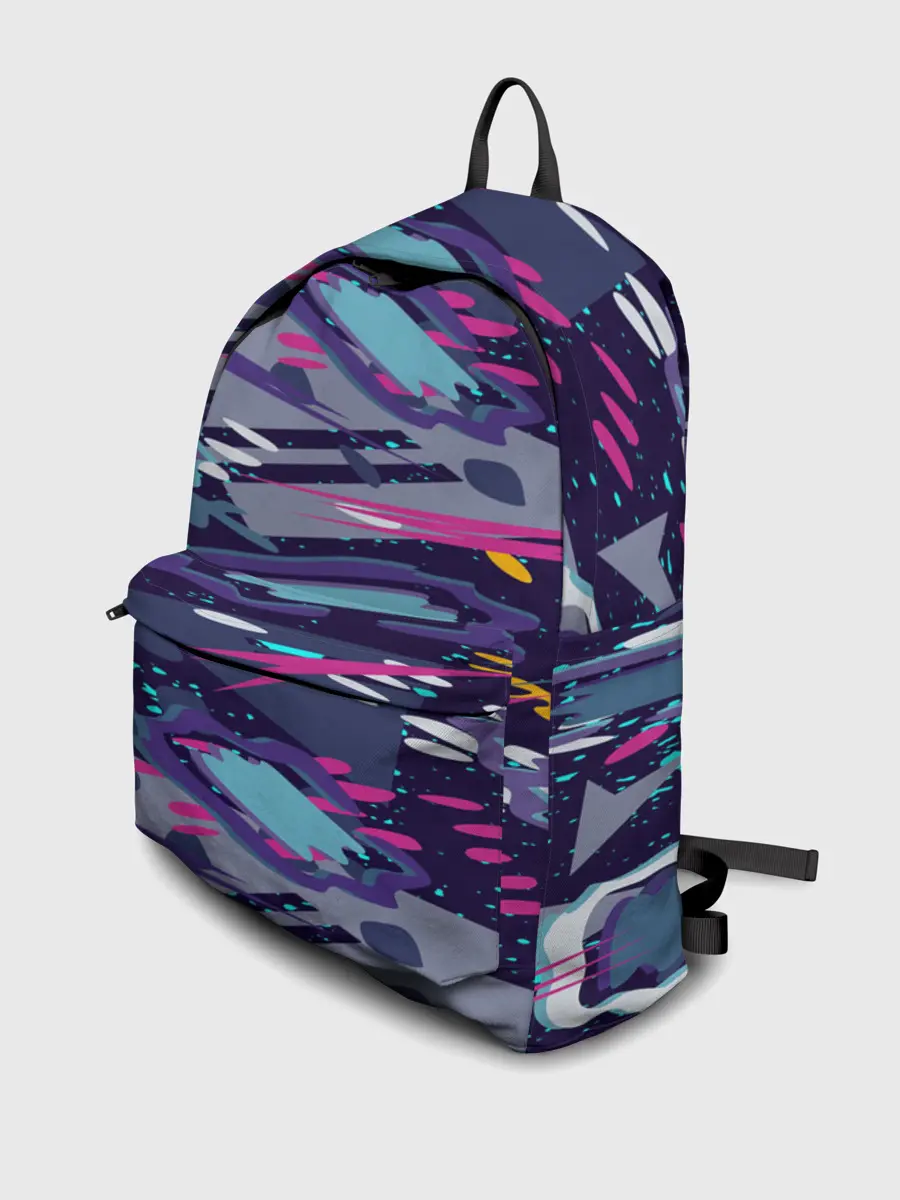 Рюкзак джинсовый / Космический абстрактный паттерн