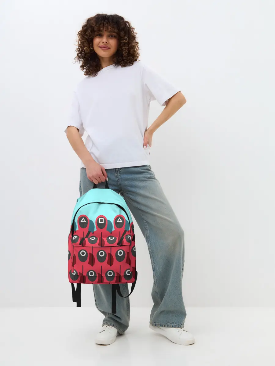 Рюкзак джинсовый / Охрана | Squid game