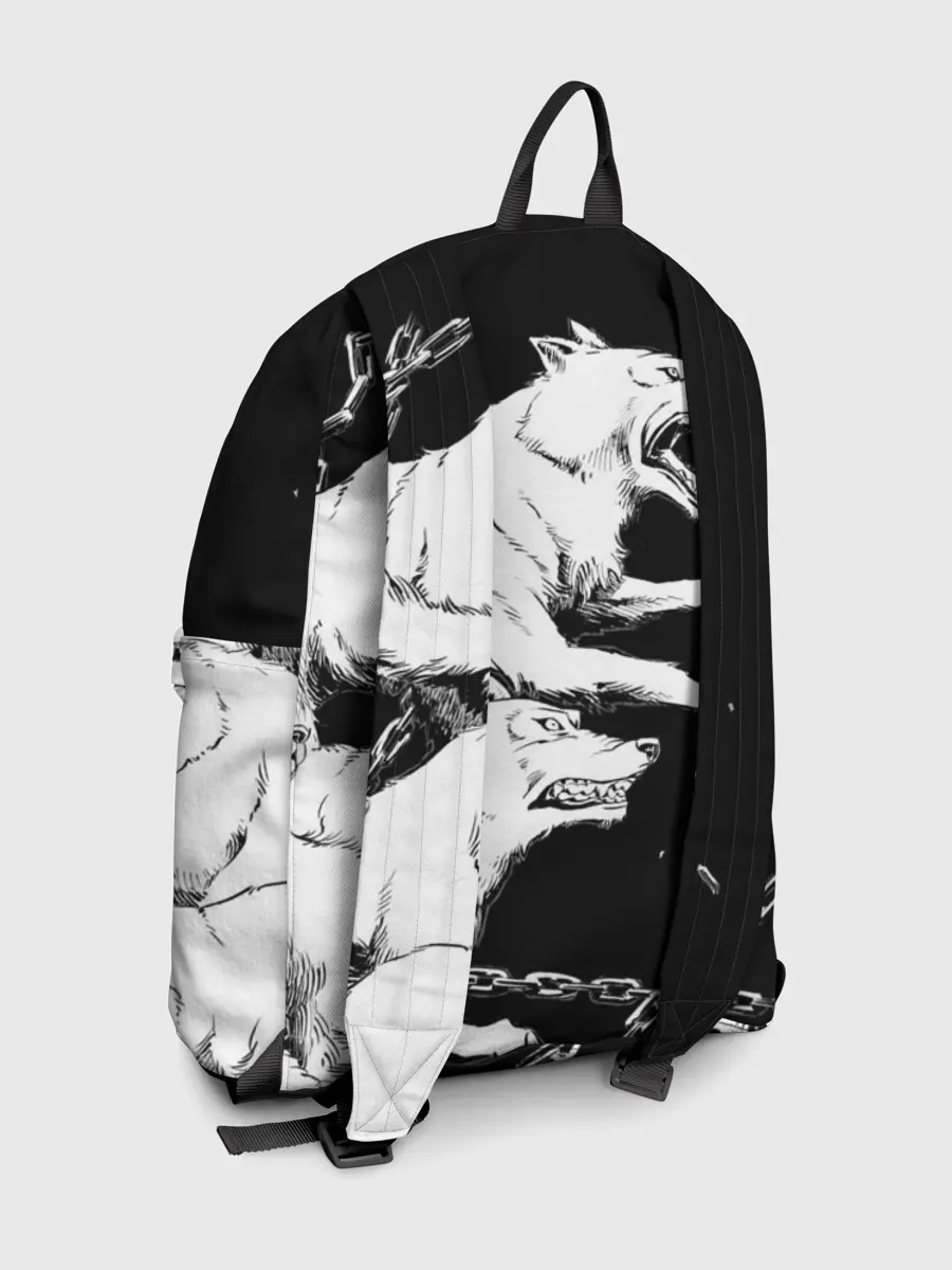 Рюкзак джинсовый / Белые волки