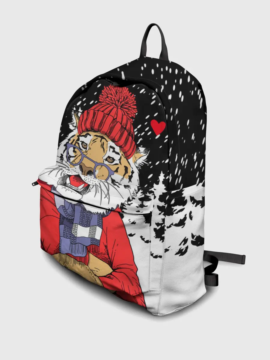 Рюкзак джинсовый / Тигр в красном