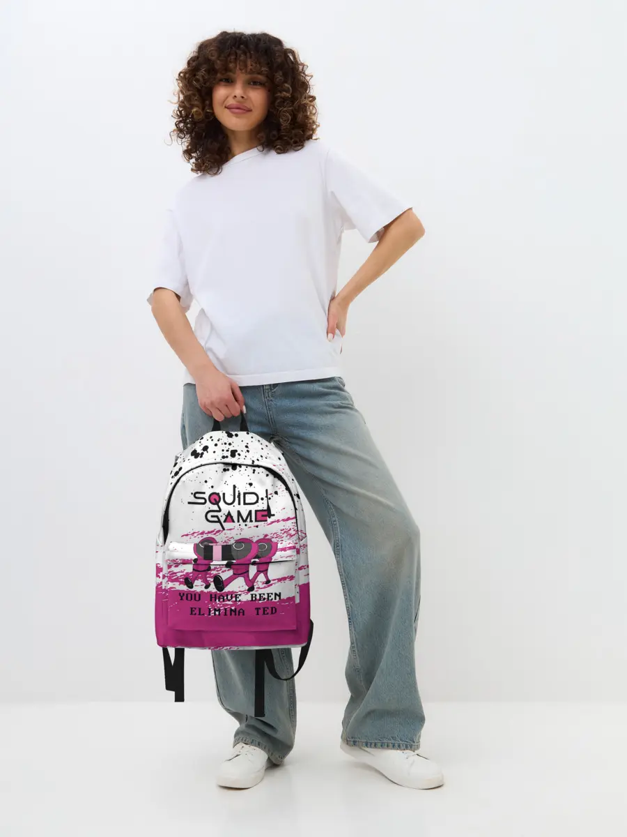 Рюкзак джинсовый / Squid Game - Вы были исключены.
