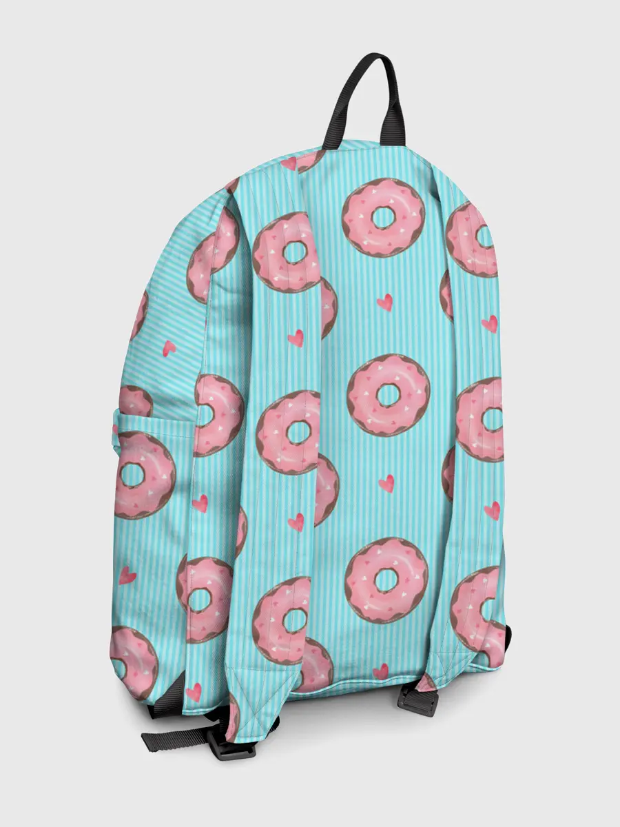 Рюкзак джинсовый / Розовые пончики