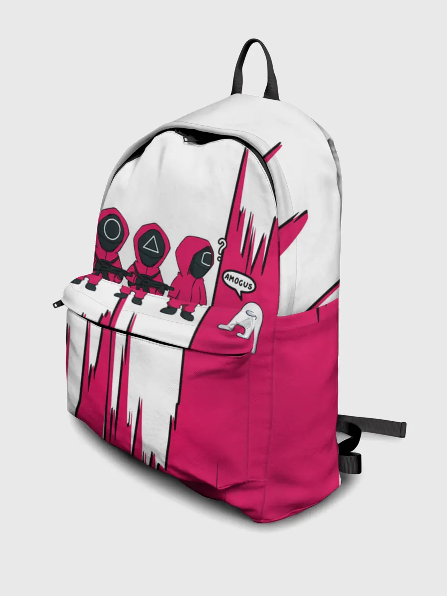 Рюкзак джинсовый / Squid Game | among us / Люди в масках,