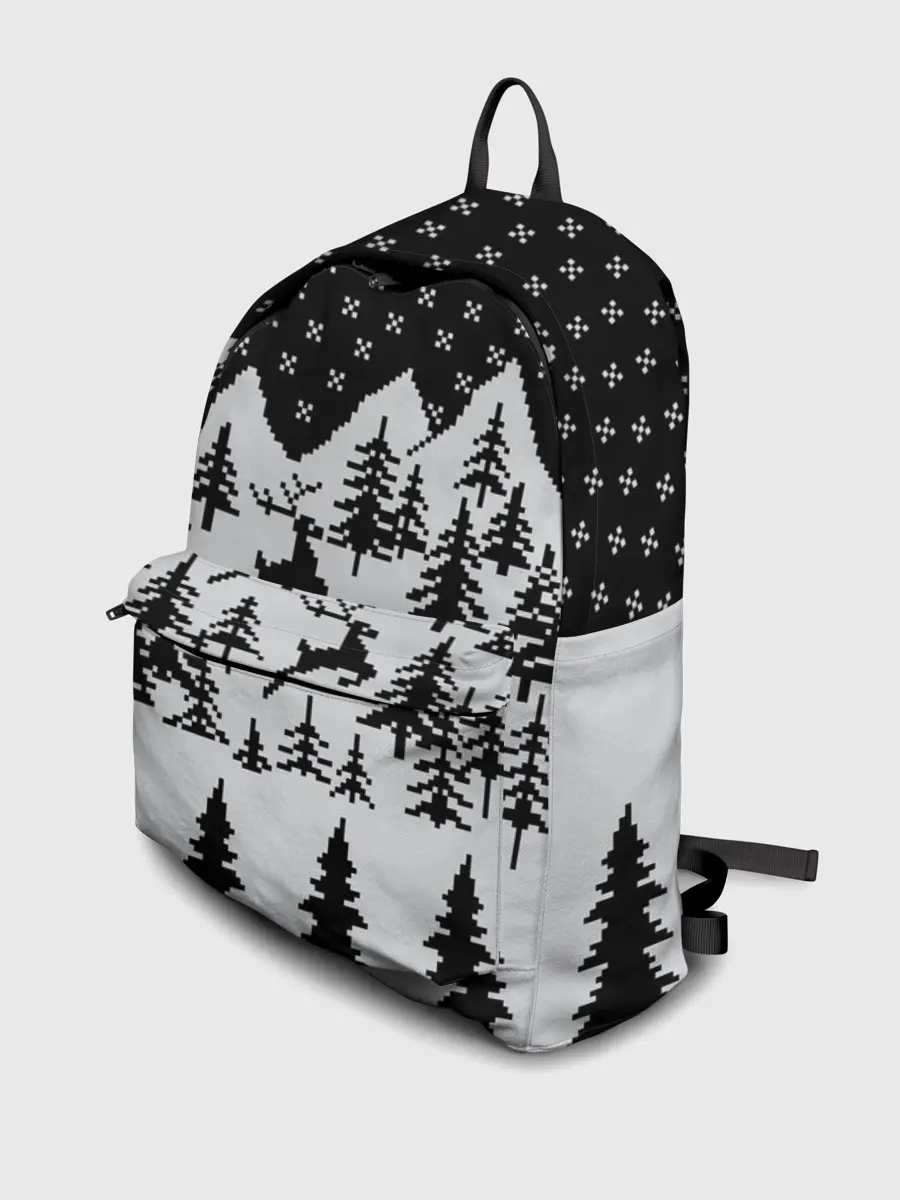 Рюкзак джинсовый / Северные Олени в Горах