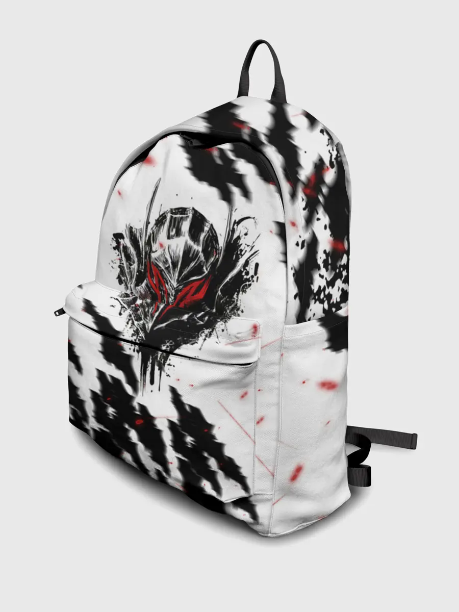 Рюкзак джинсовый / Берсерк маска с красными глазами