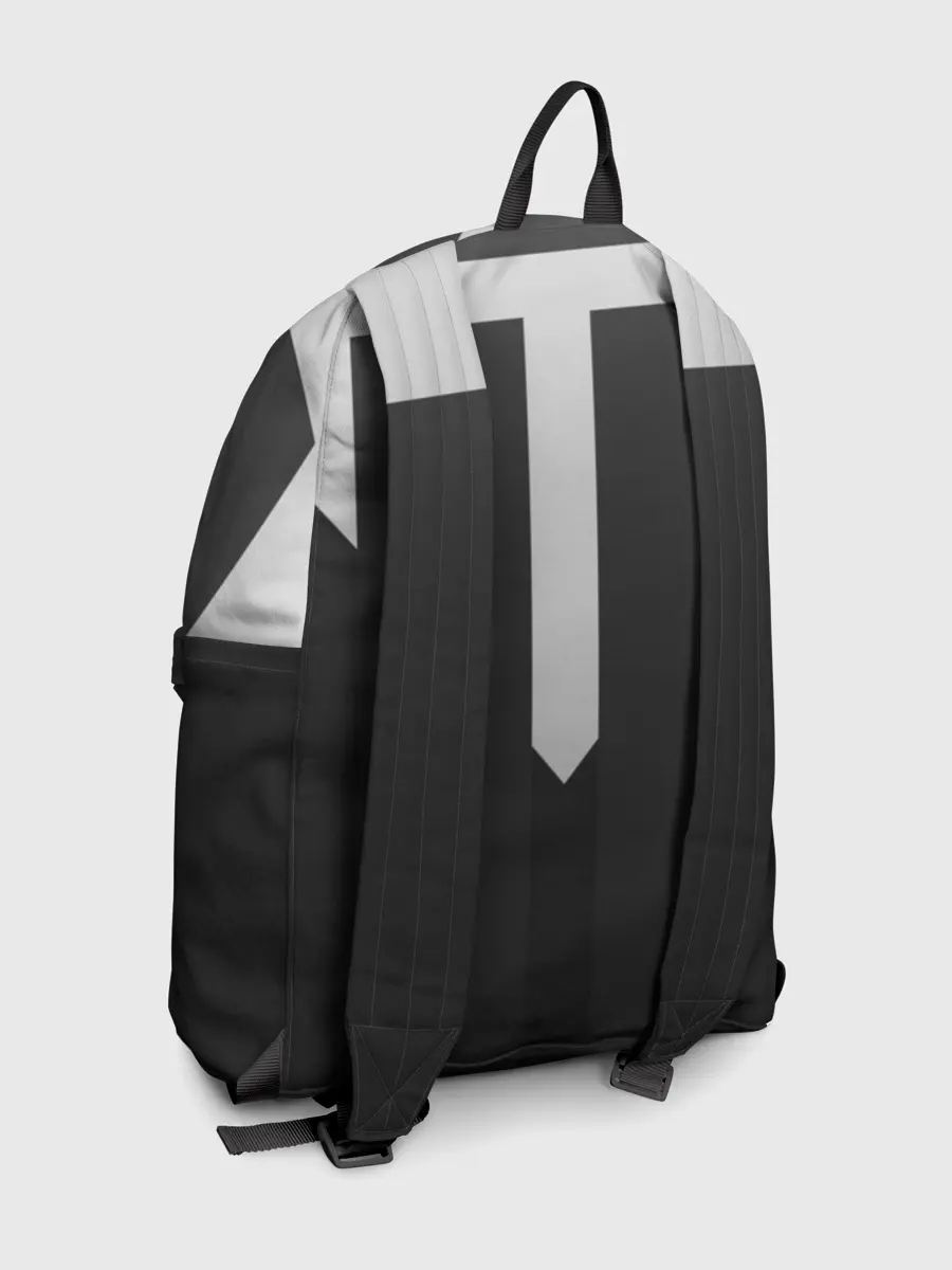 Рюкзак джинсовый / футуристический вектор