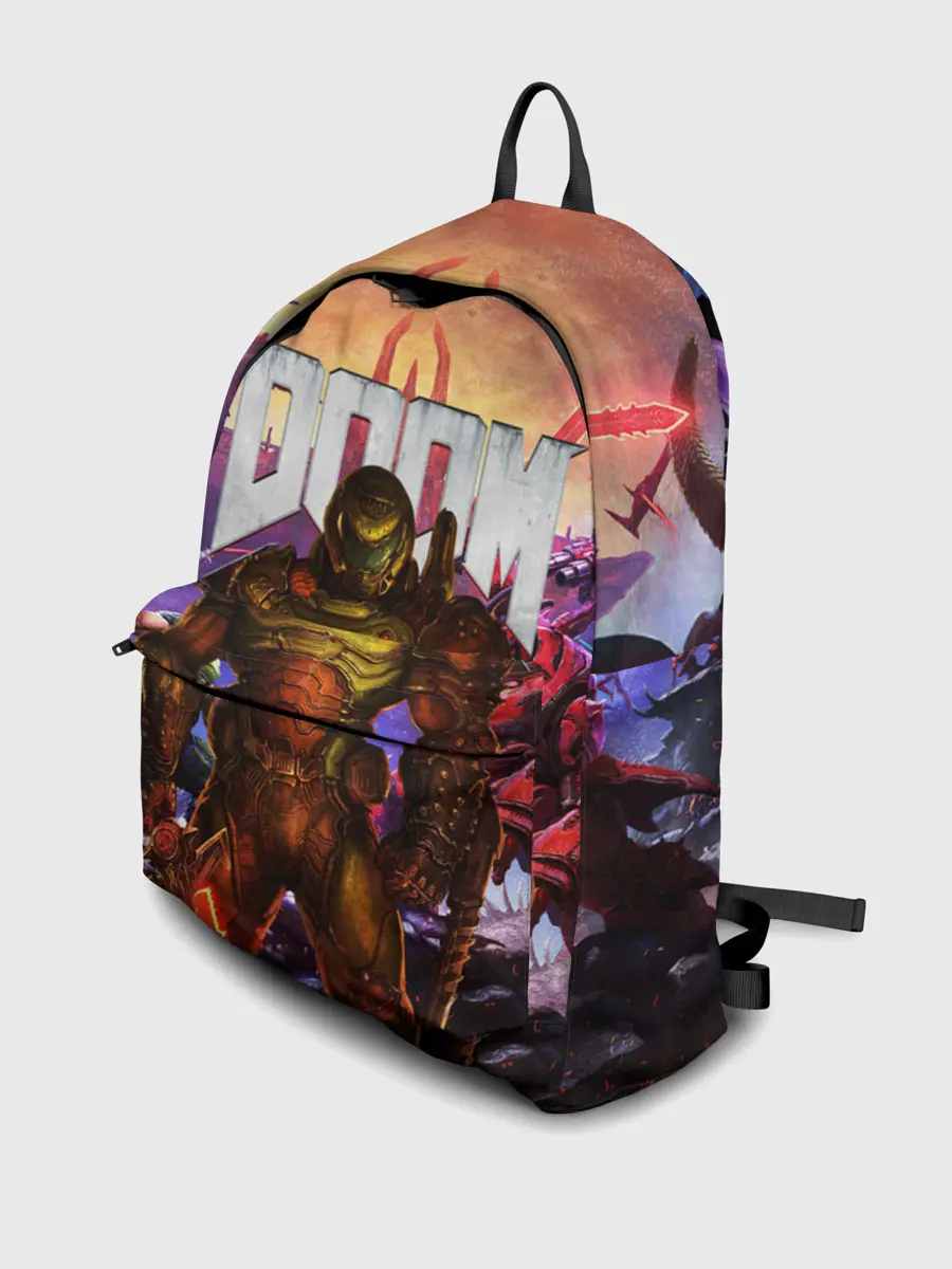 Рюкзак джинсовый / DOOM ETERNAL | ДУМ БИТВА В АДУ