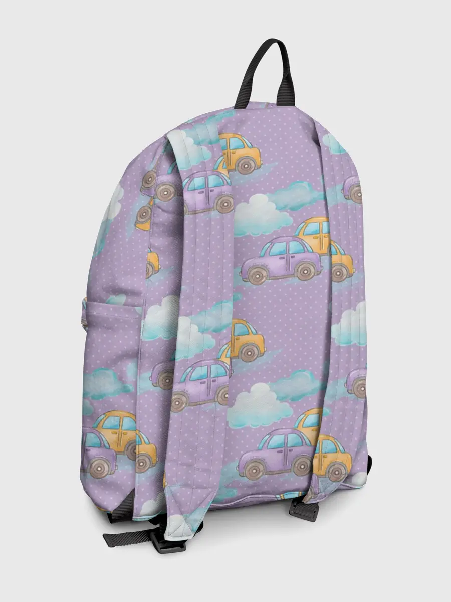 Рюкзак джинсовый / детские машинки