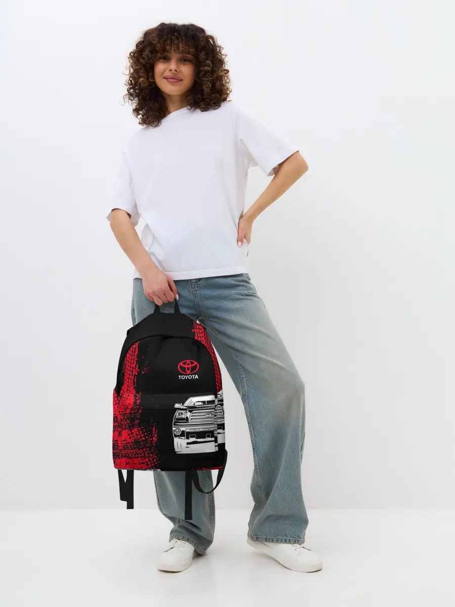 Рюкзак джинсовый / Тойота | Красные следы