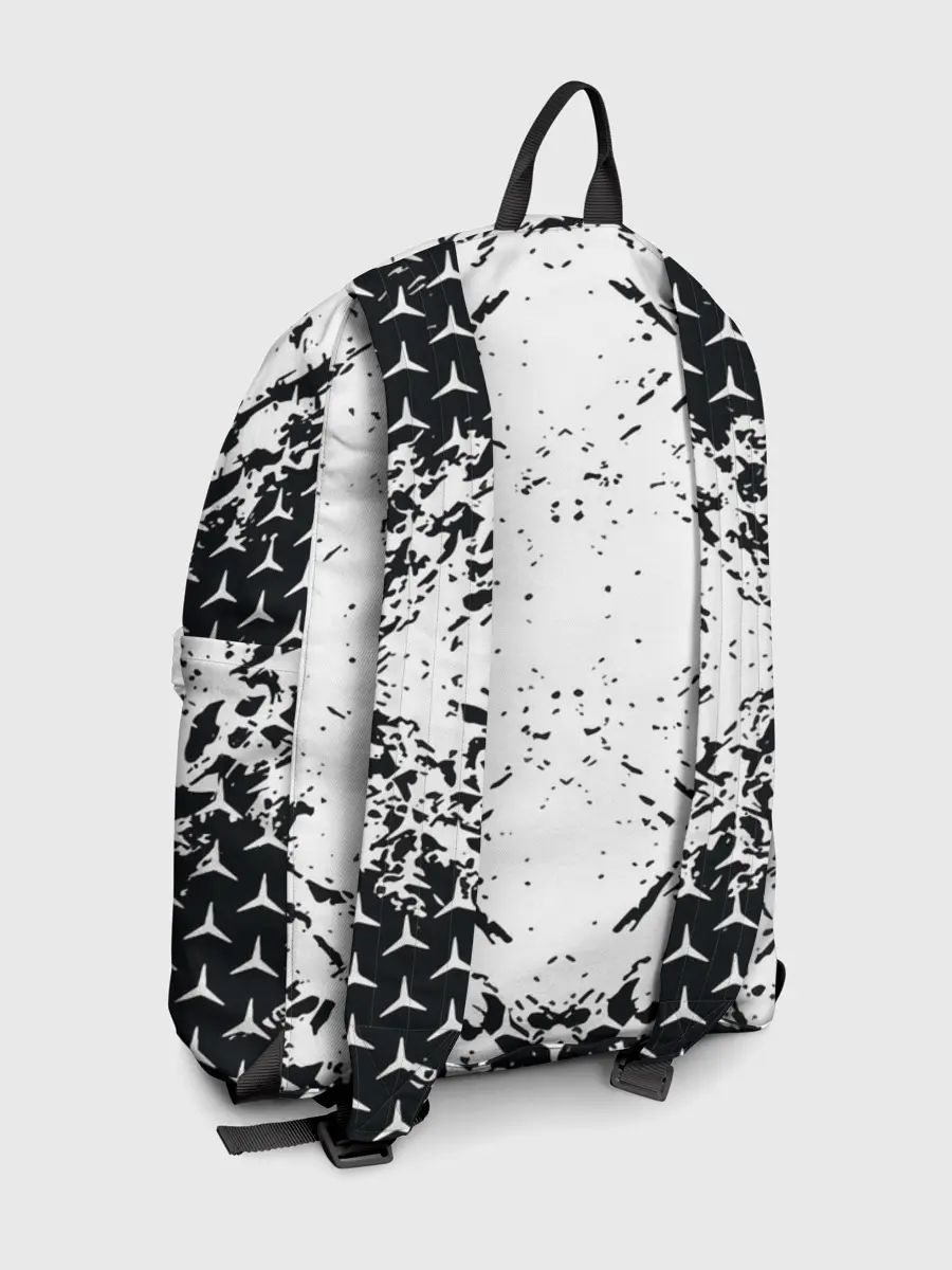 Рюкзак джинсовый / Mercedes | брызги красок,