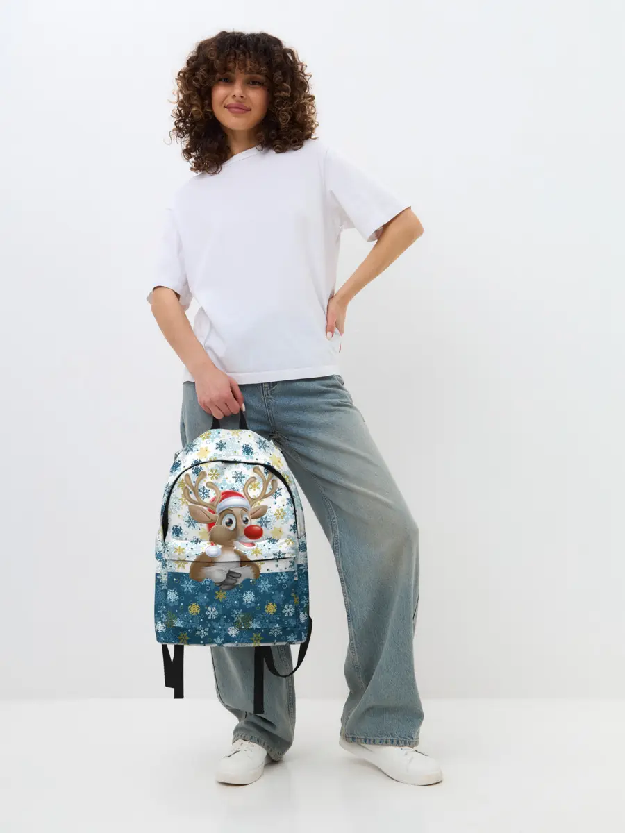 Рюкзак джинсовый / Весёлый Оленёнок