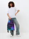 Рюкзак джинсовый / GENSHIN NEON PATTERN SYMBOL / НЕОН ЭМБЛЕМЫ