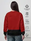Женский свитшот / Красно-черный флаг HU