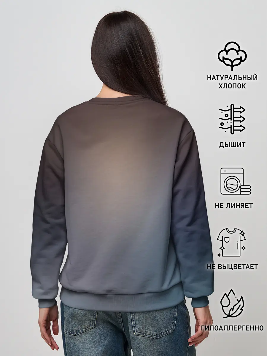 Женский свитшот / Хатсуне сидит прикрыв глаза