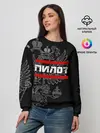 Женский свитшот / Пилот, белый герб РФ