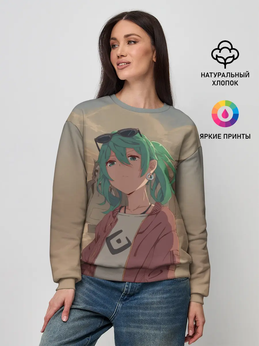 Женский свитшот / Мику Хатсуне. ВОКАЛОИД