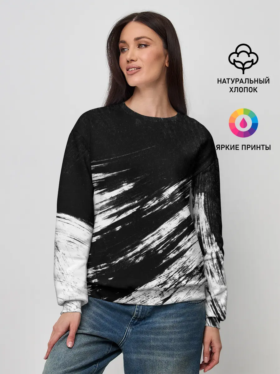 Женский свитшот / abstraction black&white