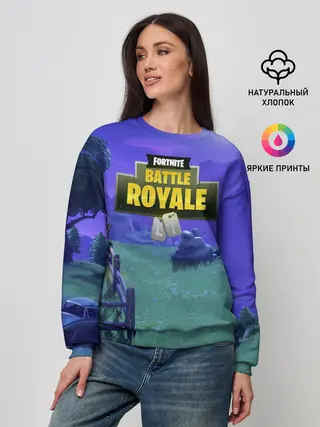 Женский свитшот / Fortnite Night