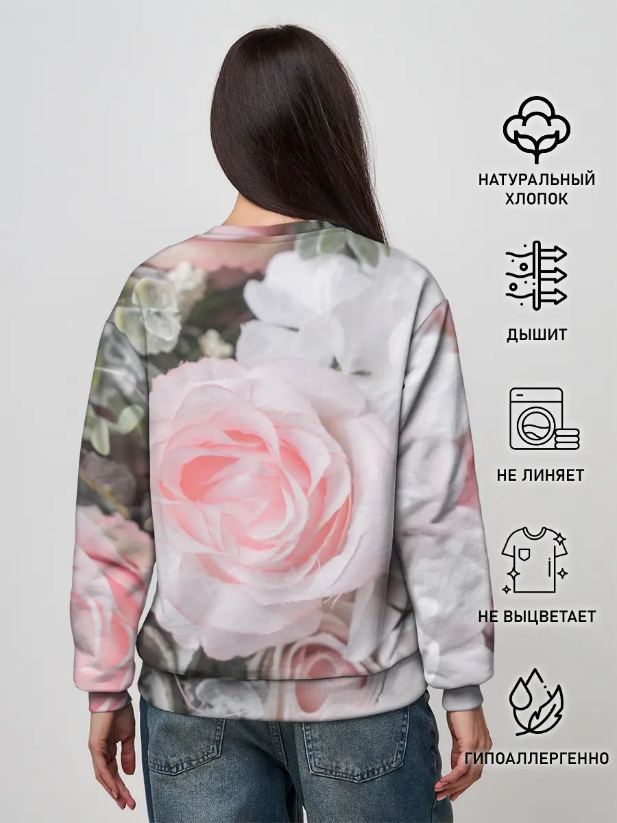 Женский свитшот / розы