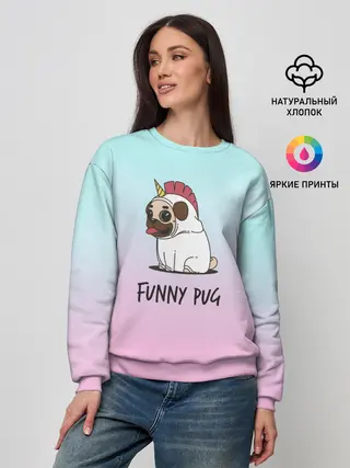 Женский свитшот / Funny PUG