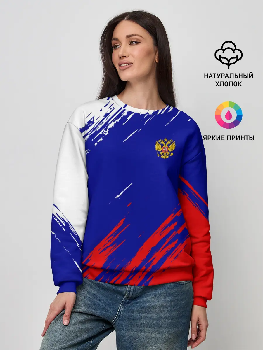 Женский свитшот / RUSSIA SPORT / РОССИЯ СПОРТ