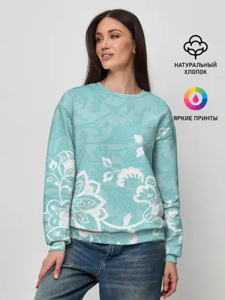 Женский свитшот / Кружевные цветы