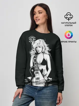 Женский свитшот / Девушка с гитарой