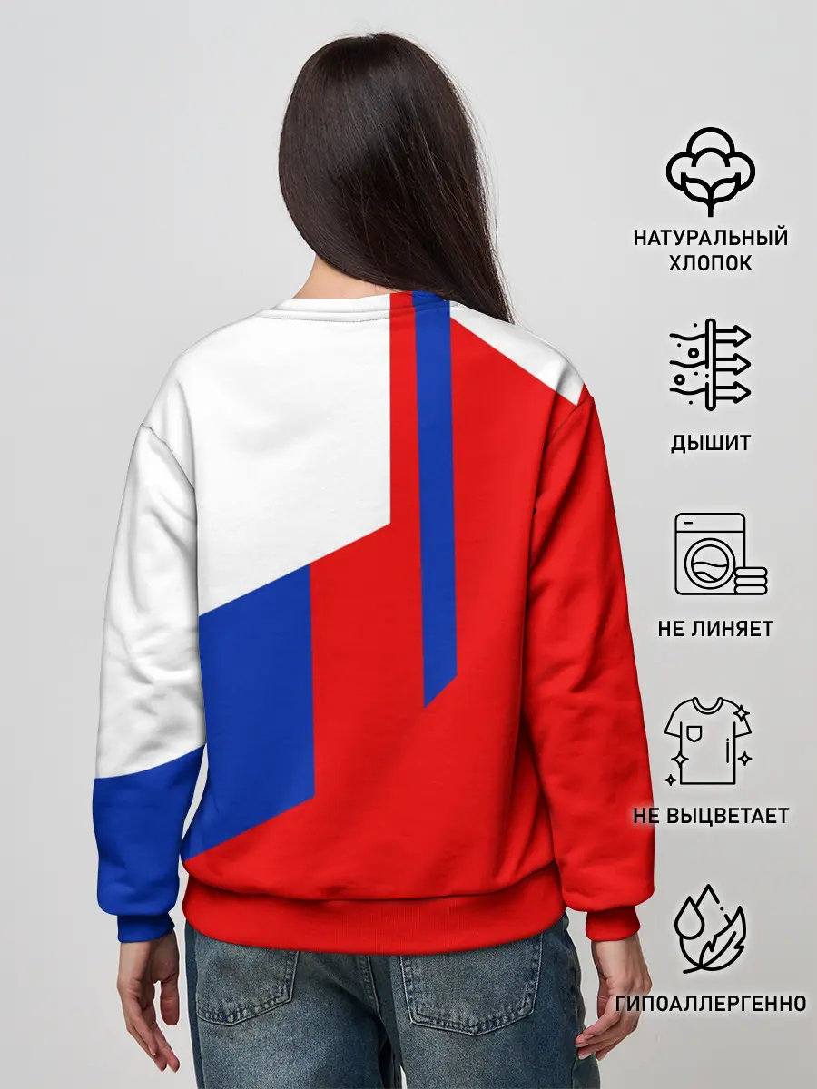 Женский свитшот / RUSSIA SPORT | РОССИЯ ТРИКОЛОР