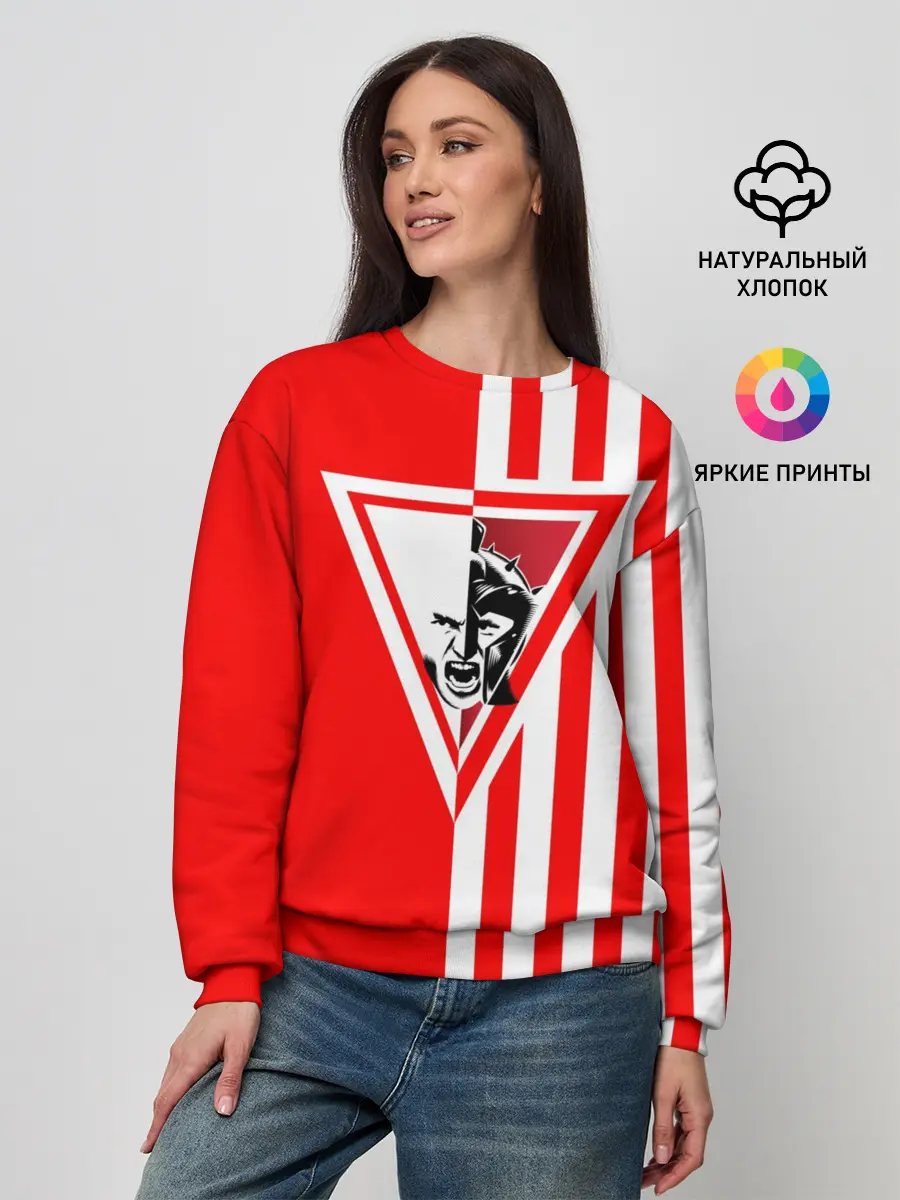 Женский свитшот / Красно-белый воин