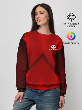 Женский свитшот / Lexus car sport RED