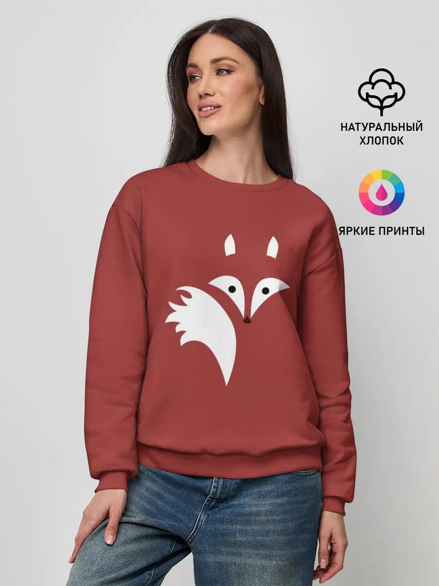 Женский свитшот / Абстрактная лиса