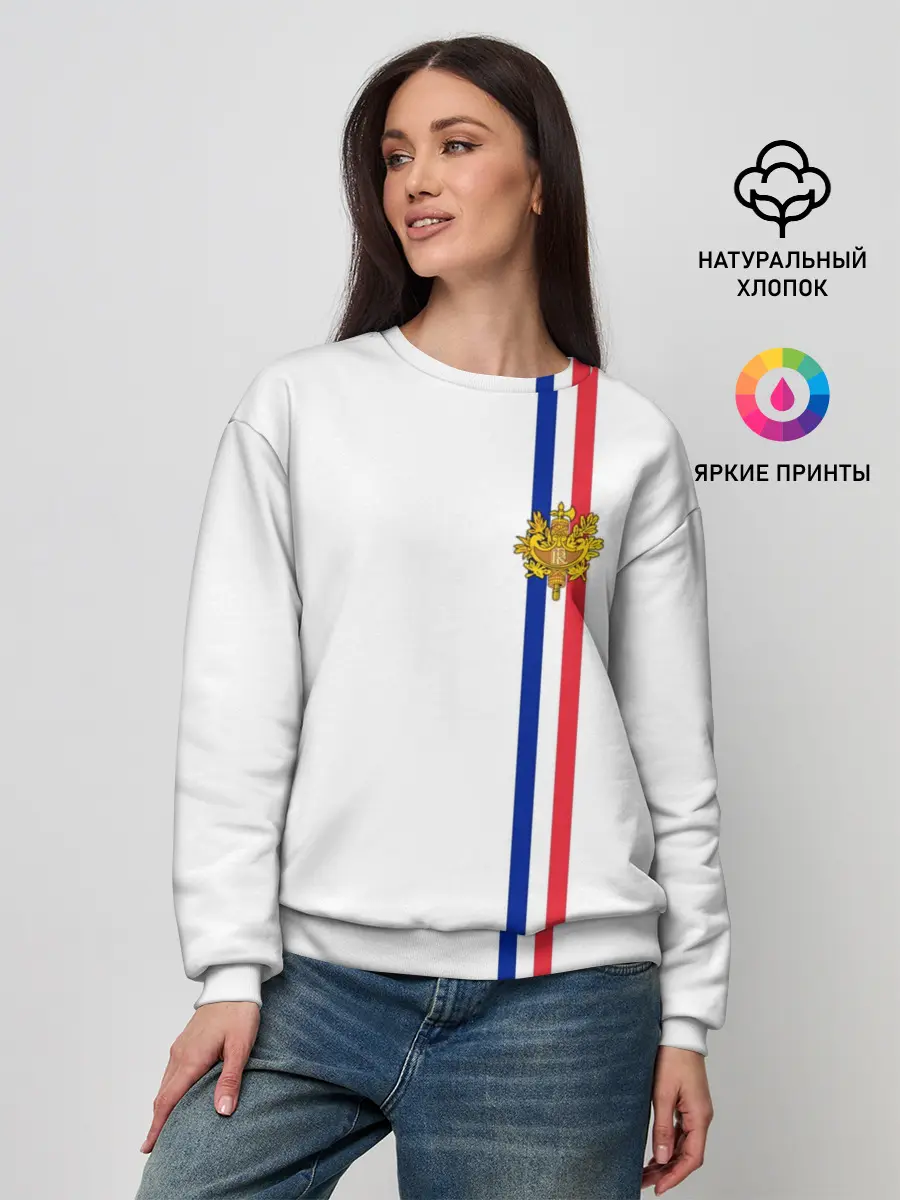 Женский свитшот / Франция, лента с гербом