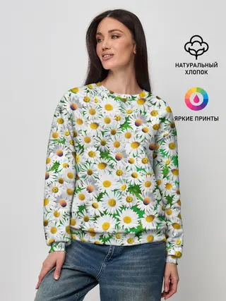 Женский свитшот / Ромашки