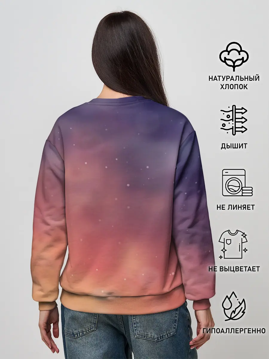 Женский свитшот / Абстракция Градиент Текстура