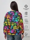 Женский свитшот / Разноцветные сердитые коты