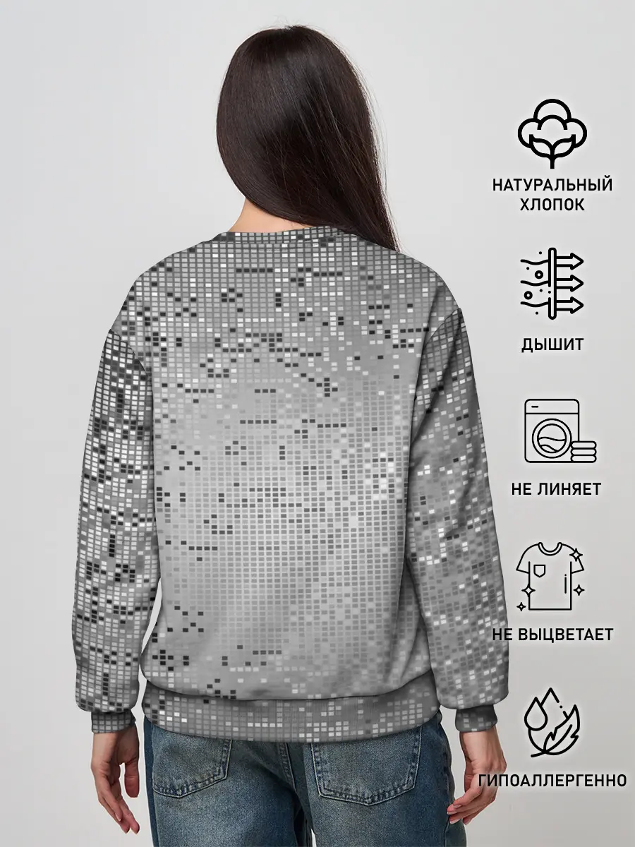 Женский свитшот / Манчестер Юнайтед Pixels