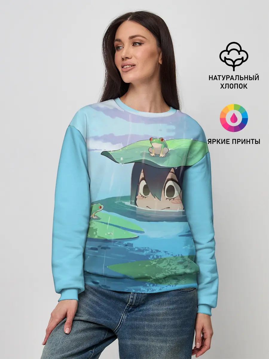 Женский свитшот / Тсую Асуи прячется под водой