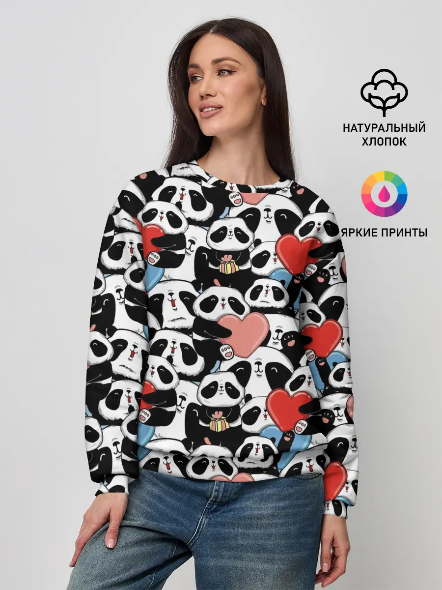Женский свитшот / Funny Panda
