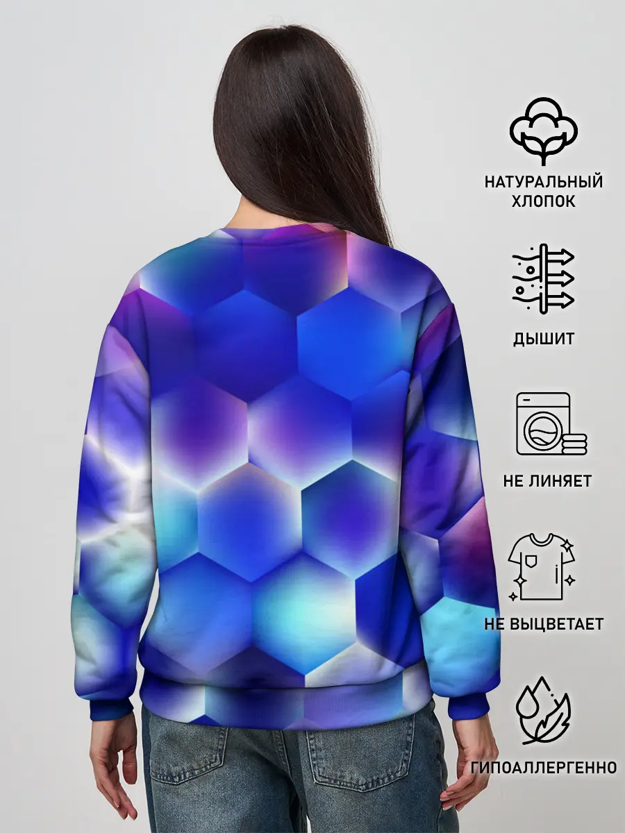Женский свитшот / Синяя чешуя змеи