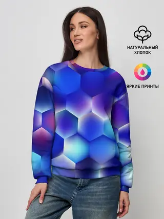 Женский свитшот / Синяя чешуя змеи