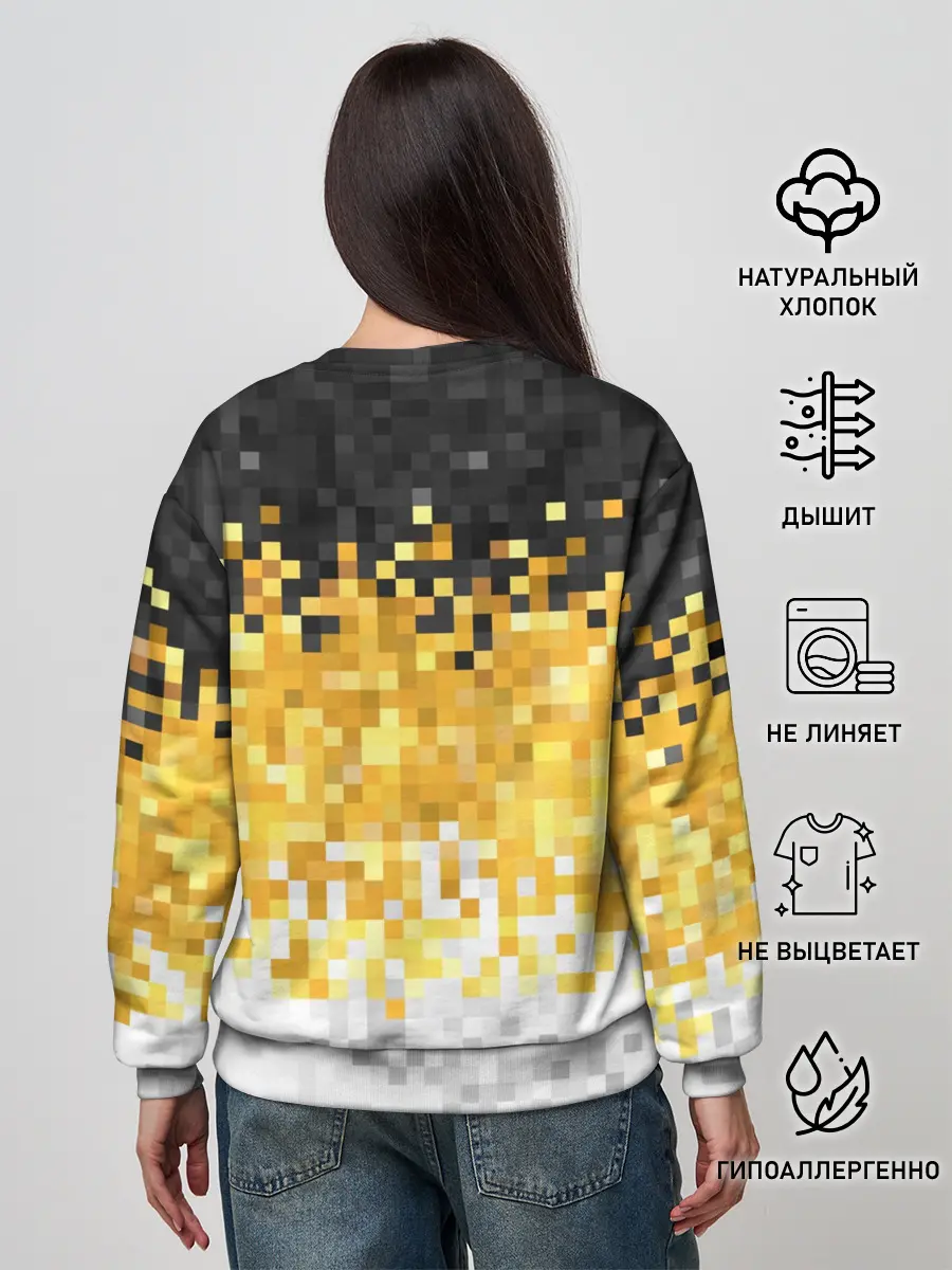 Женский свитшот / 1858 Имперский флаг пикселами