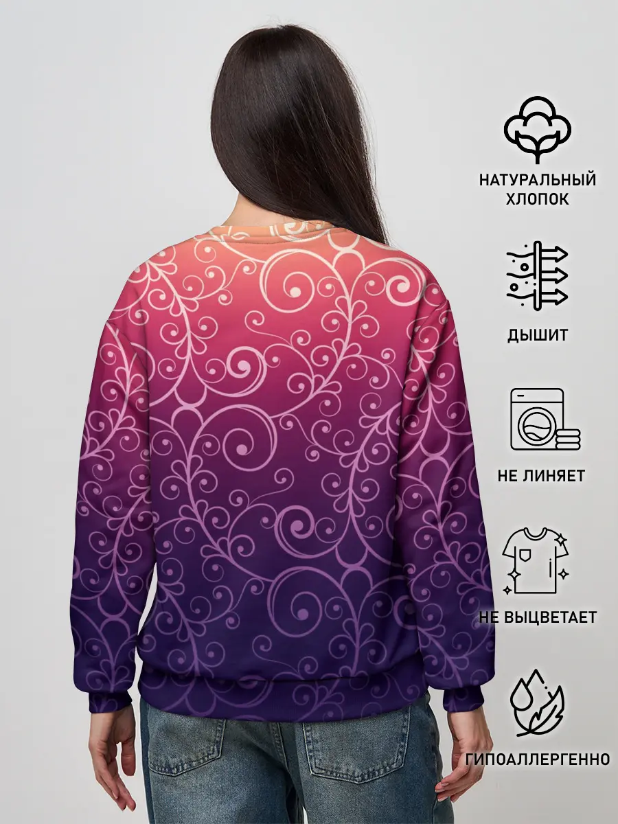 Женский свитшот / Цветочный узор