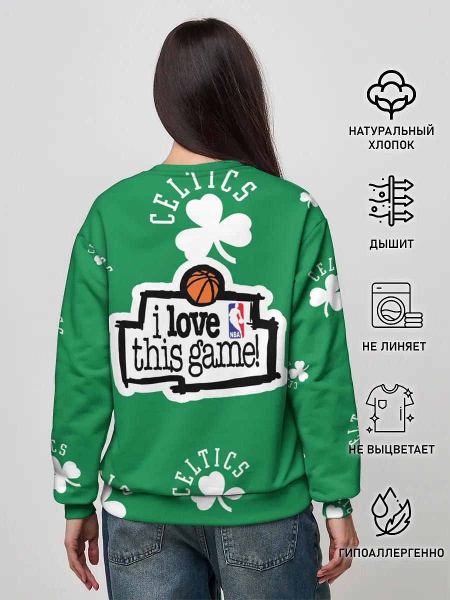 Женский свитшот / Boston celtics, nba