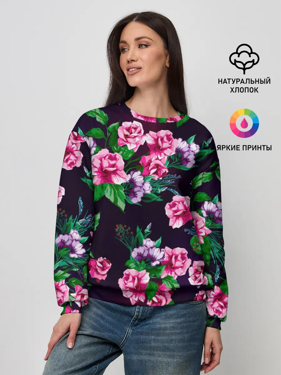 Женский свитшот / Розы