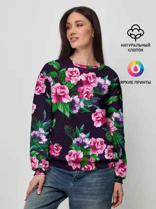 Женский свитшот / Розы