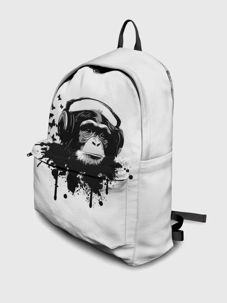 Рюкзак джинсовый / Обезьяна Меломан