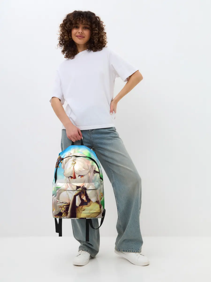 Рюкзак джинсовый / Геншин Импакт Нин Гуан