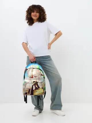 Рюкзак джинсовый / Геншин Импакт Нин Гуан