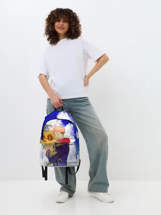 Рюкзак джинсовый / Магическая битва | Подсолнухи