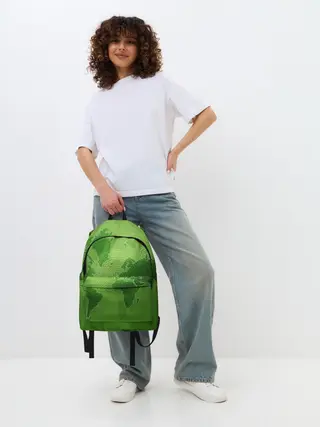 Рюкзак джинсовый / Карта мира